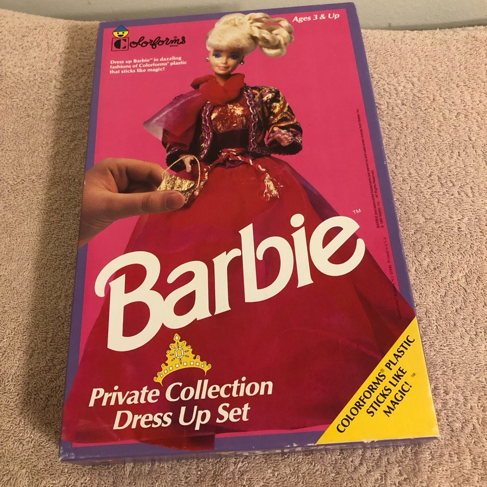 Vintage 1991 Colorforms Barbie Private Collection Unpunched Unused